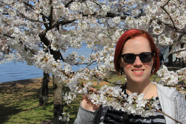 Geena in Cherry Blossom heaven :)
